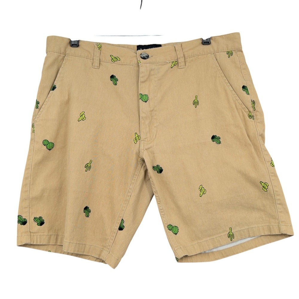 Raw Yarn Industries Cactus Chino Mens 34 Cotton Stretch Khaki Tan Shorts